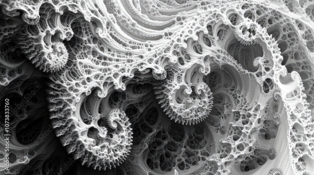 Aufkleber abstract computer generated fractal design featuring infinitely complex self similar patterns in a r