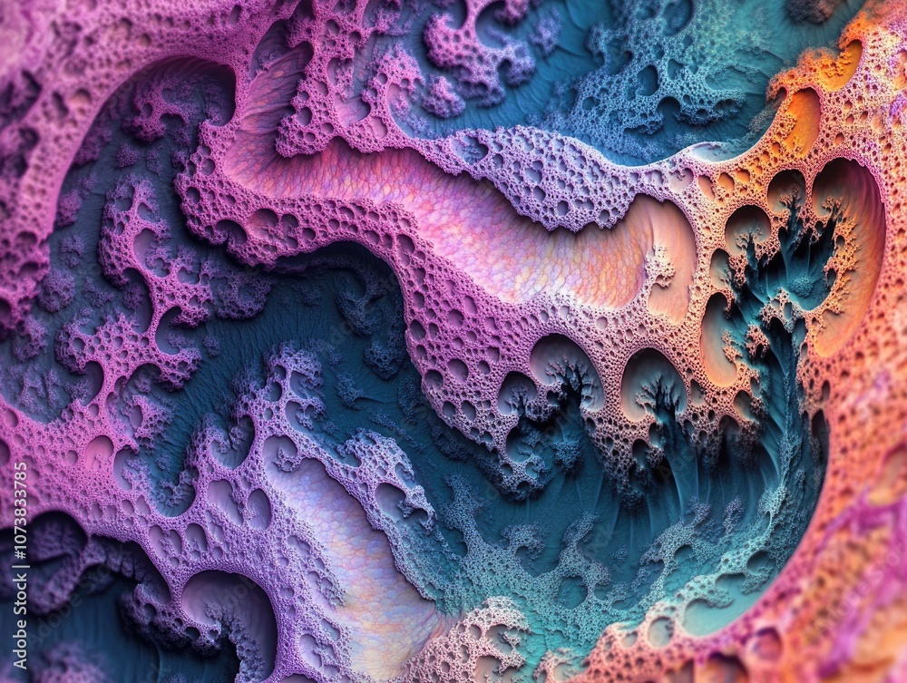 Wall mural fractal color texture creates a vibrant background ideal for projects focused on imagination creativ