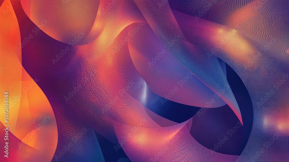Wall mural abstract geometric texture featuring a modern blurred background with gradient illustrations motion 