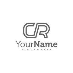 Modern letter CR logo design vector. Creative CR logo concepts template