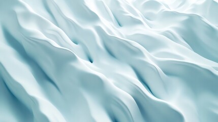 Obraz premium Smooth, flowing abstract waves in soft blue tones create a calming visual effect, AI