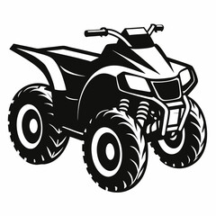 Obraz premium Black Silhouette ATV Vector Set - Quad Bike Illustrations in Various Styles