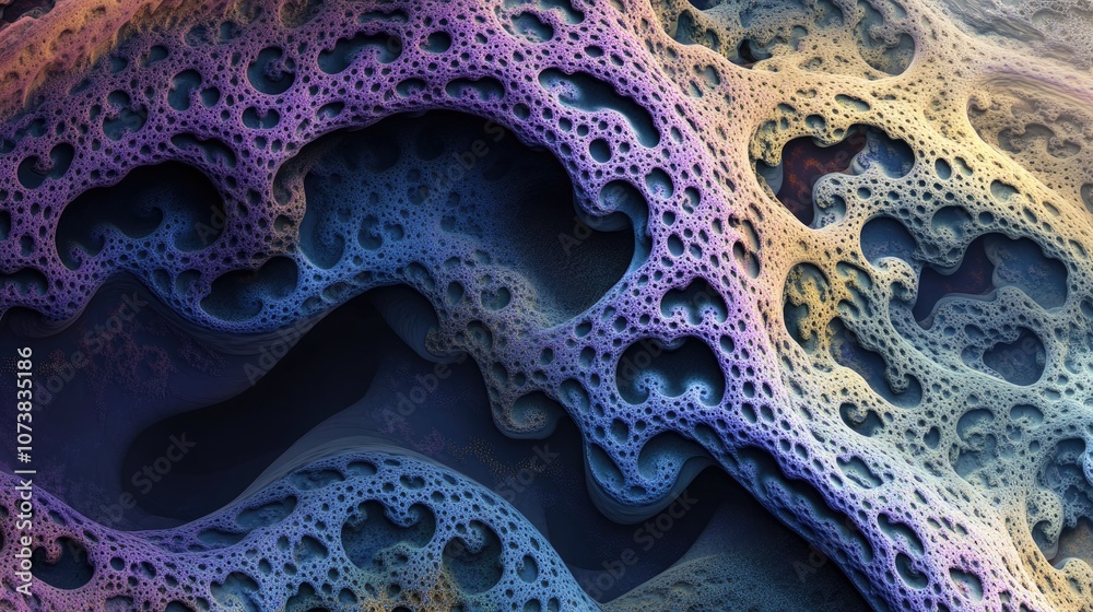 Poster abstract fractal design featuring intricate self replicating patterns ideal for digital wallpaper an