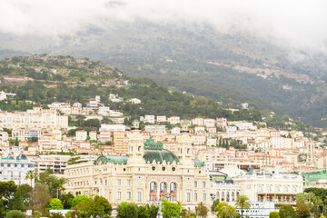 Obraz premium Panoramic view of Monte Carlo marina and cityscape