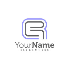 Modern letter CR logo design vector. Creative CR logo concepts template