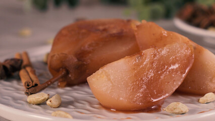 Poached pears