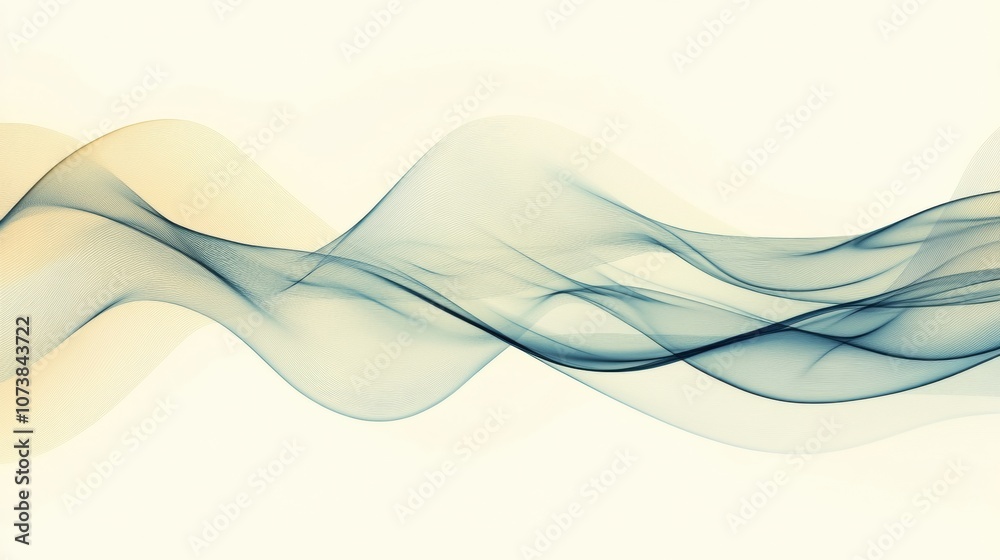Aufkleber soft waves in pastel shades intertwine, creating a tranquil atmosphere that promotes relaxation and 
