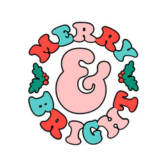 Retro Christmas Saying Design