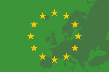 European Green Deal. Environmental Policy. Vector