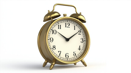 Vintage retro alarm clock with ringing bell