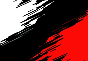 Red and white paints on a black background texture