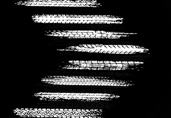 Black tire tracks paint texture