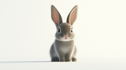 Obraz premium rabbit on white background