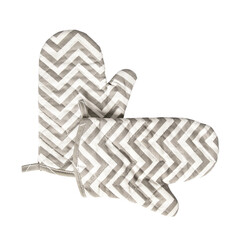 Kitchen set - towel and hot pot holder made of cotton fabric, insulated