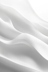 Obraz premium Soft Gray Waves on Minimalist White Background