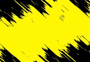 Black paint texture background on yellow