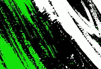 White and green paints texture background brushes