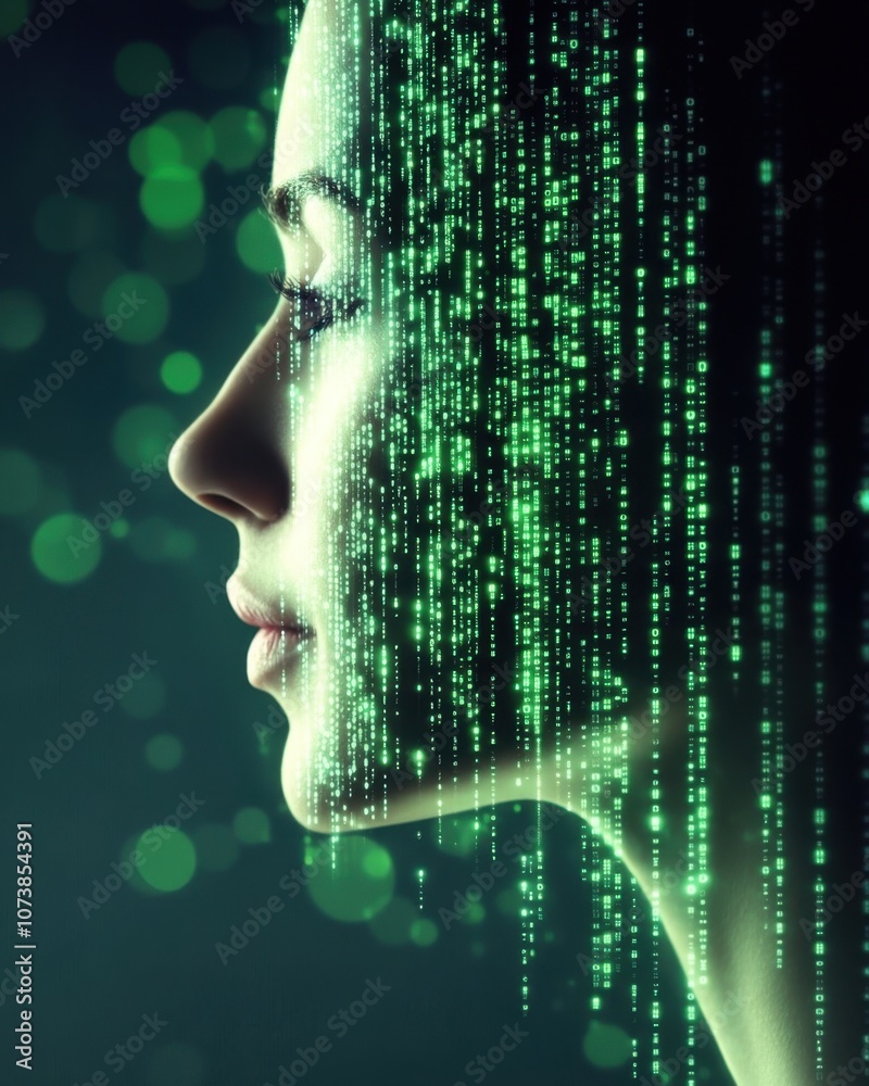 Fototapete exploring the intricate dance of chaos and fractals in cryptography against a digital backdrop