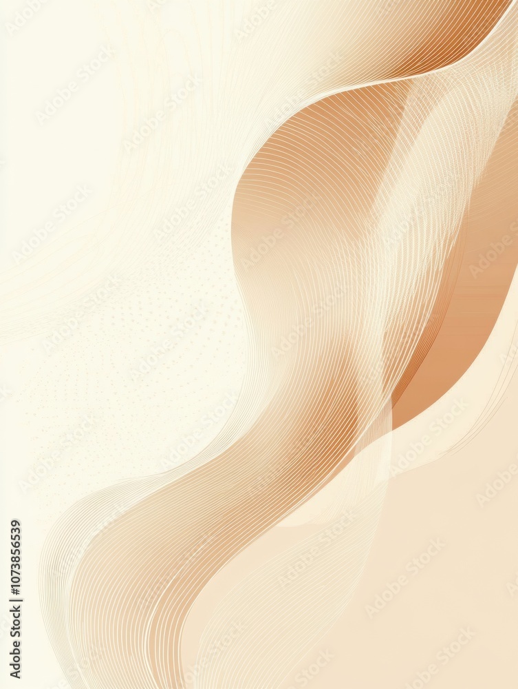 Poster soft pastel colors blend and flow gracefully, creating an abstract design that inspires feelings of 