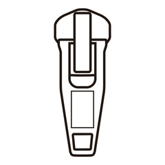 Zipper Pull Tab Line Art Technical Drawing for Fashion Accessories Design

