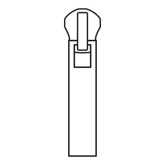 Zipper Pull Tab Line Art Technical Drawing for Fashion Accessories Design


