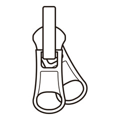 Obraz premium Zipper Pull Tab Line Art Technical Drawing for Fashion Accessories Design