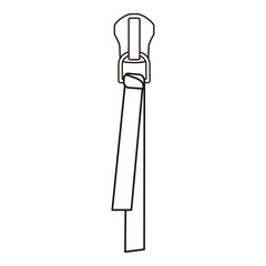 Zipper Pull Tab Line Art Technical Drawing for Fashion Accessories Design

