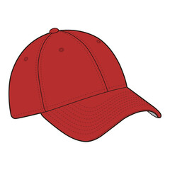 Red Baseball Cap with Adjustable Strap
