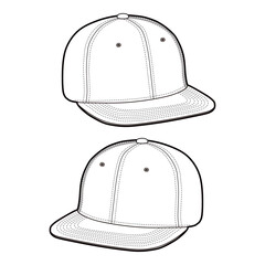 Snapback Cap Adjustable Back View Template
