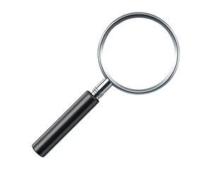 Magnifying glass isolated on white background.AI GENERATED