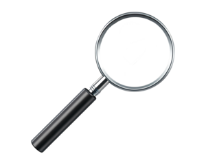 Magnifying glass isolated on white background.AI GENERATED