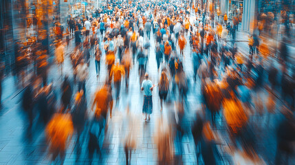 Illustration of Bystander Effect on a City Street Where People Choose to Ignore Distress