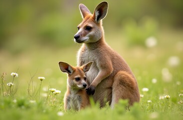 kangaroo and baby