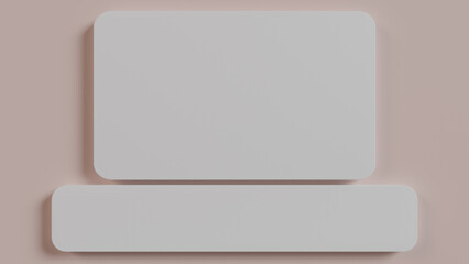 Clean background with simple white geometric shapes in white on a light pink background. Perfect for presentations, videos and design projects. It conveys a clean and modern look.