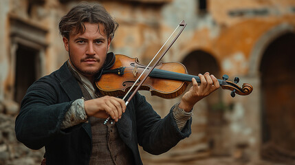 person playing violin