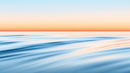 Obraz premium Serene ocean waves under a vibrant sunset sky create a tranquil and mesmerizing scene, AI