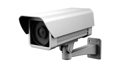 Security camera isolated on white background.AI GENERATED