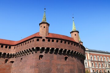Barbican landmark of Krakow, Poland