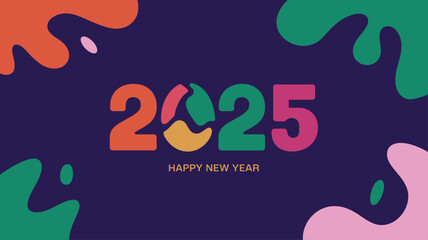 Happy new year 2021 illustration vector design