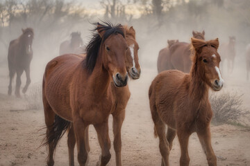 Salt River wild horses in Arizona