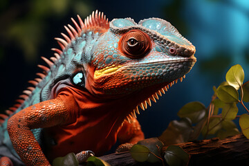 Obraz premium chameleon, iguana