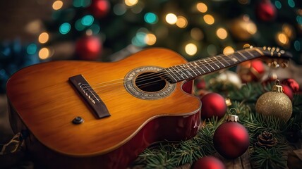 Guitar on Christmas holiday