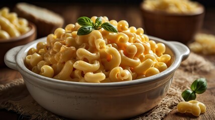 Macaroni and cheese delicious story background