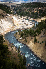 The Yellowstone River in Yellowstone National Park