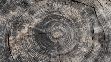 Fototapeta premium Closeup of tree rings, revealing the age and growth pattern of a large tree.