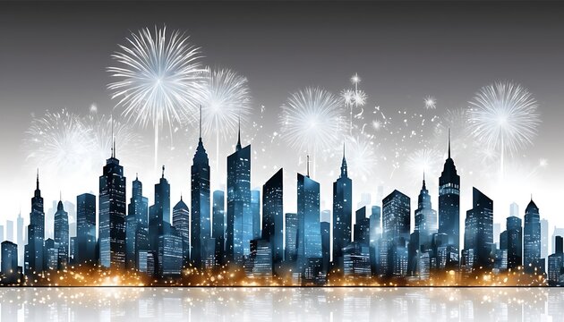  Happy city lookin liting refaction enjoy  a day, solid background image