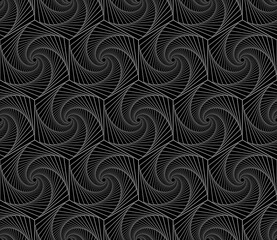 Fototapeta premium Seamless pattern of colorful fractal curves. Seamless pattern of fractals. Background of fractals. Guilloche seamless pattern.