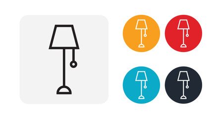 Lamp outline icon illustration isolated vector sign symbol