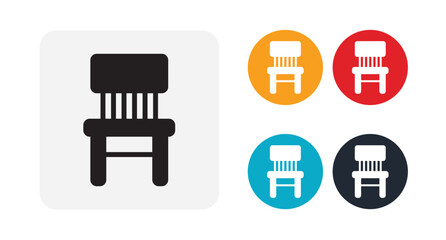 Chair icon illustration isolated vector sign symbol