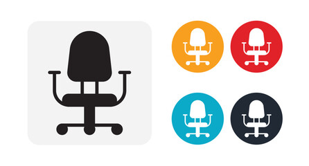 Office chair icon illustration isolated vector sign symbol